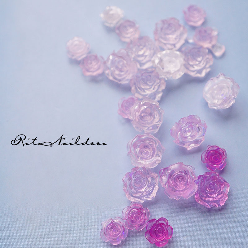 10 pieces into light-changing camellia three-dimensional manicure jewelry small fresh nails net red wear nail jewelry RITA home