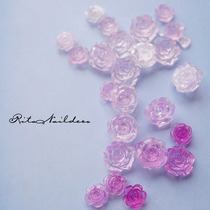 10 into Light Hills Tea Flowers Three-dimensional Medecal Ornaments Small Freshener Nail Mesh Red Wearwear Ornaments RITA Home