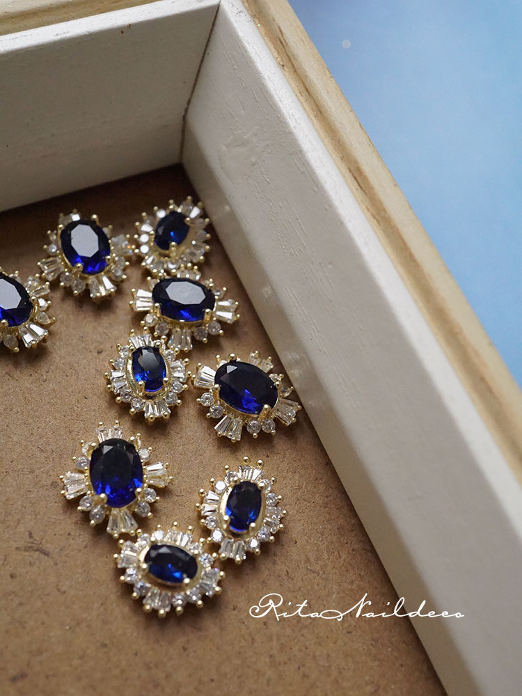 RITA NAIL Sterilized Gorgeous Large Gem Nail Baroque Stereo Nail Accessories