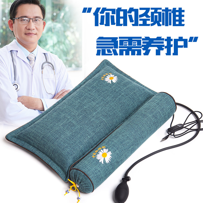 Cervical vertebra pillow for cervical vertebra special buckwheat neck pillow hard round traction heating cervical vertebra pillow for adults to help sleep