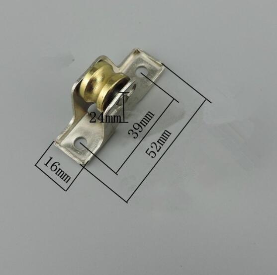 Old style plastic steel door window groove pulley width 16 24 24 length 52 hole distance 39 mm single roller wheel