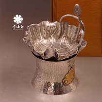 Li Xiaobai 9999 sterling silver tea leak tea filter high-end handmade tea filter tea separator tea set accessories tea set