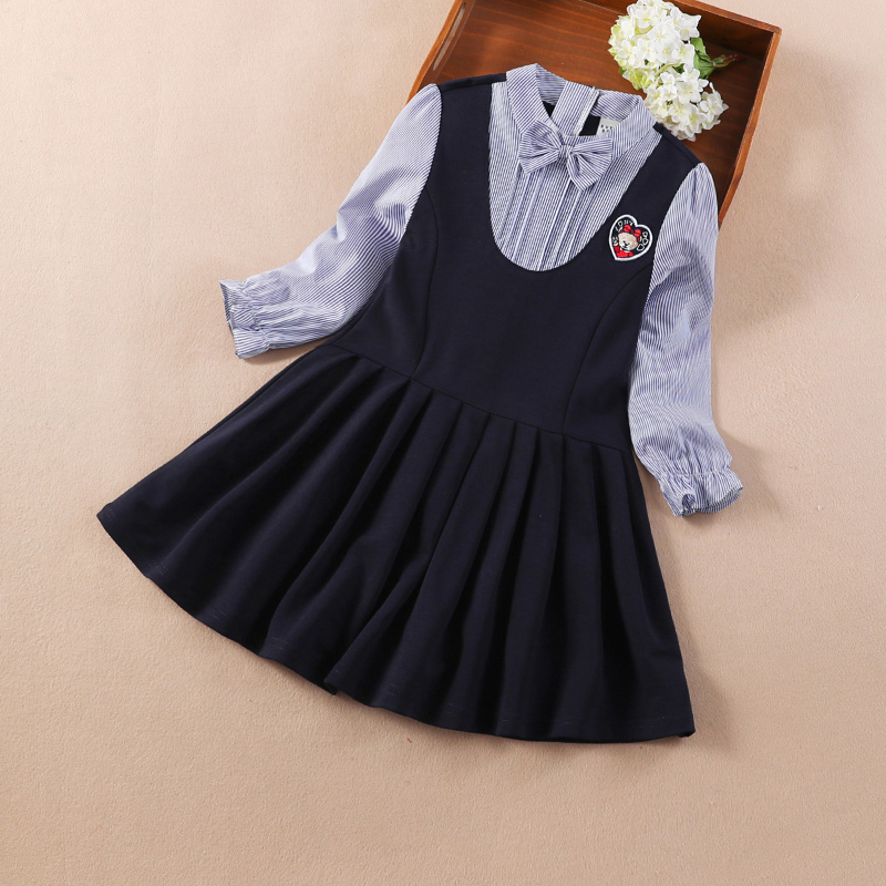 Girls dress 2021 spring and autumn new little girl children's autumn college style foreign school student shirt skirt