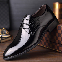 Head Buffalo Business Formal Mens Leather Shoes Tip Strap with Printed Married Shoes Youth Leather Low Help Shoes