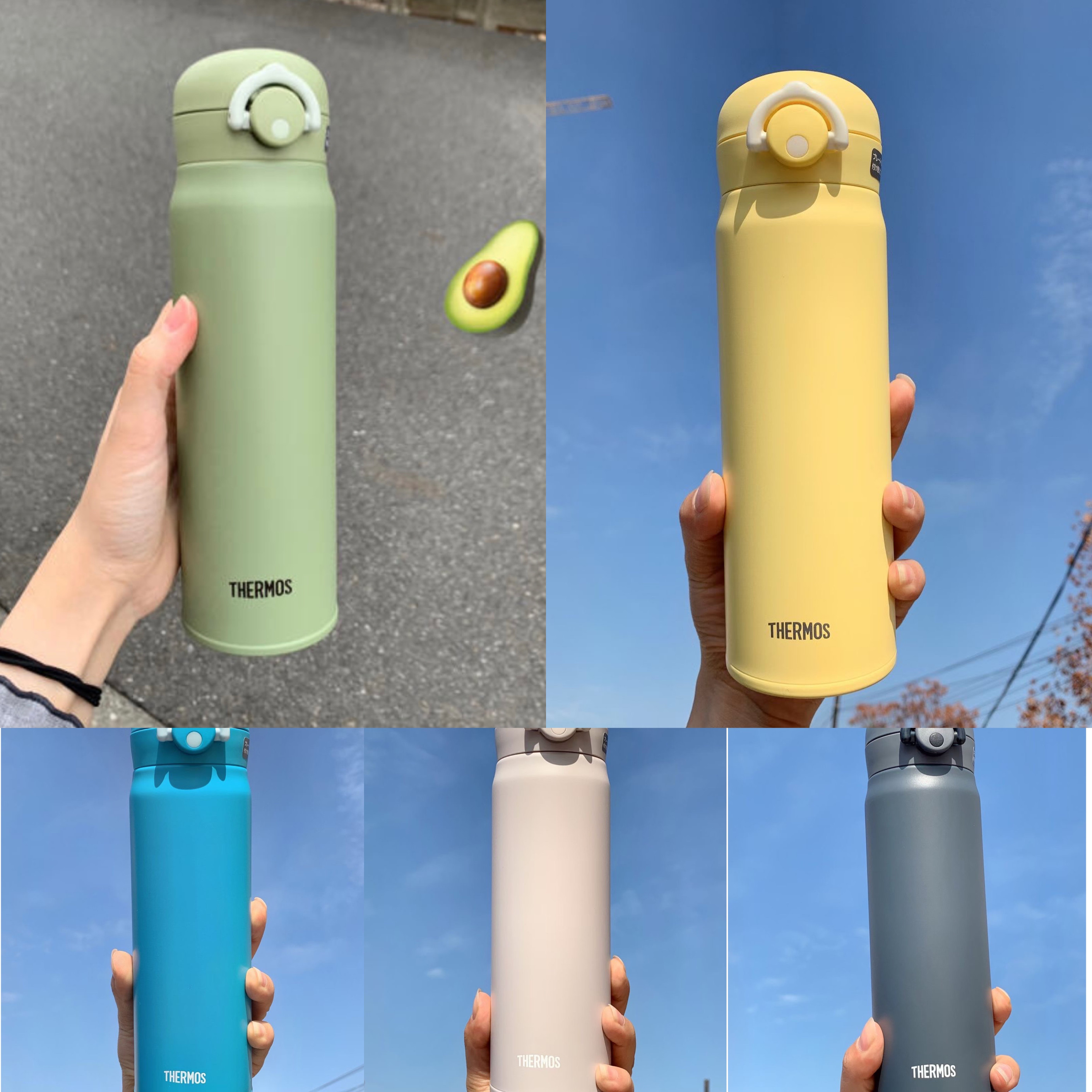 Japan Thermomaster 2019 New Avocado Green Insulation Cup Stainless Steel Car Bullet Cap Bottle Pot
