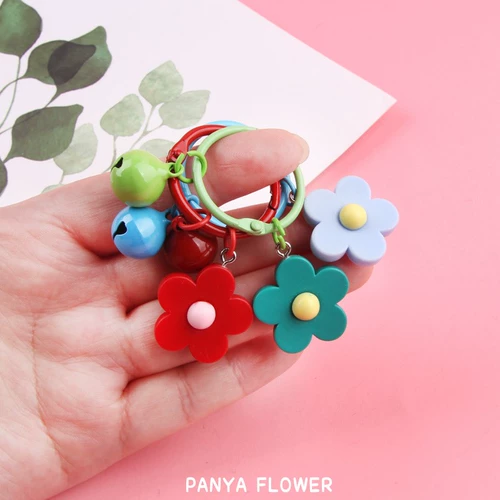 Брелок, брендовая милая подвеска в форме цветка, в цветочек, Южная Корея