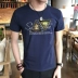 Mùa hè chữ trẻ trung áo thun ngắn tay nam phiên bản Hàn Quốc nửa áo tay áo đáy quần Học sinh thon thả theo xu hướng quần áo