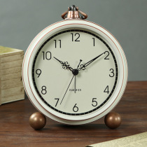 Desktop clock alarm clock students use childrens clock silent bedside bedroom living room creative European small clock table clock