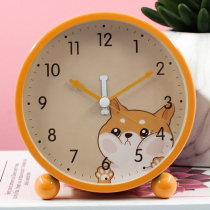 Student alarm clock cute simple desktop children Girl bedroom small clock table table home bedside silent clock