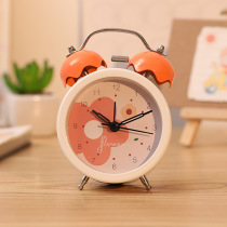 Living room simple modern metal pastoral Silent Alarm Clock students children desktop small clock bedside table clock