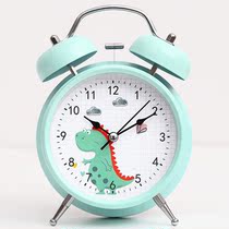 Simple modern Net red metal cartoon loud double bell alarm clock student children desktop clock 4 inch clock