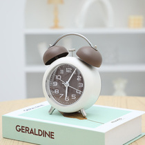 Student silent living room clock simple children modern creative metal bedroom desktop bedside loud bell alarm clock