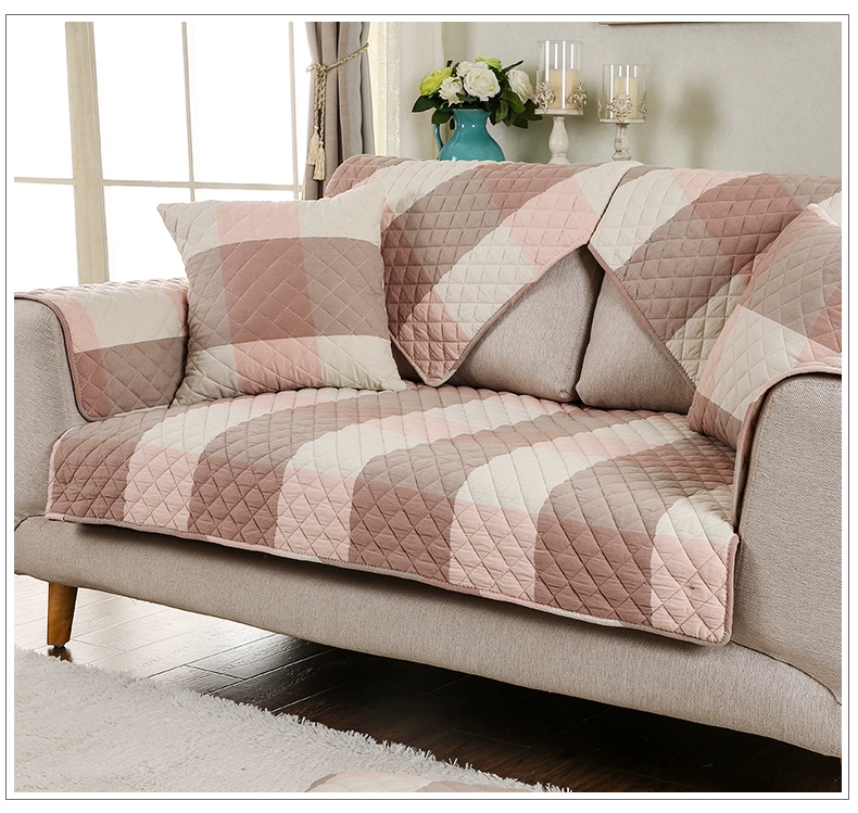 Cotton Washed Cotton Đơn giản hiện đại Bốn mùa Phổ vải Sofa Mat Cotton Đệm Chống trượt Back Cover - Ghế đệm / đệm Sofa