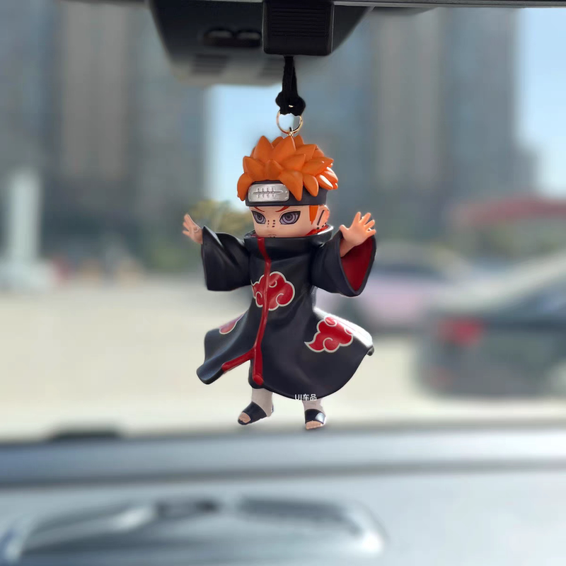 Bubble Mart Naruto Car-Mounted Shingen Pain Pendant Akatsuki Organization Car Rearview Mirror Hanging Ornament