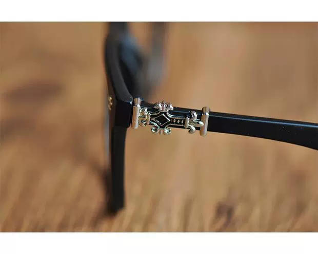 Kính retro khung đen mới khung nam và nữ phiên bản Hàn Quốc không có ống kính khung kính lớn khung thủy triều gương phẳng mắt kính nữ