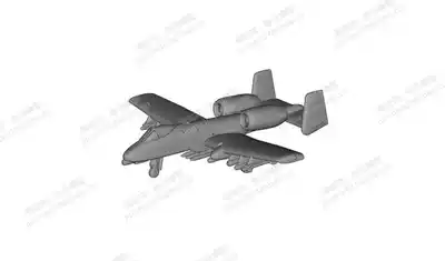 A10 attack aircraft 3d printing military model aircraft carrier aircraft