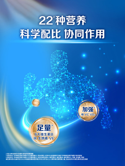 Sencun Men's Multivitamin and Mineral Tablets Blue Bottle Male Adult Supplement B Complex Vc New Product Genuine