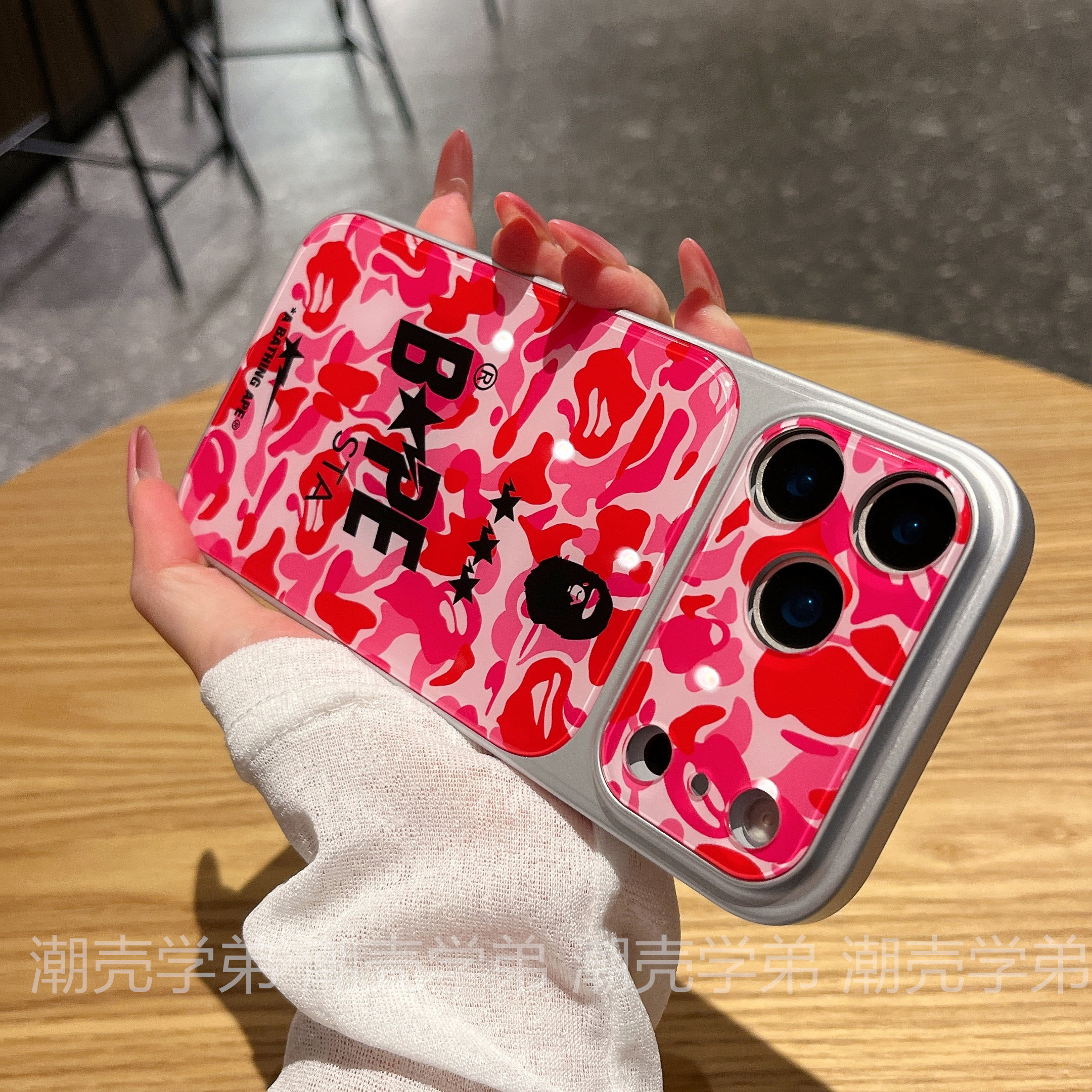 BAPE Ape Head Camo Frosted Full Coverage Drop-Proof iPhone Case