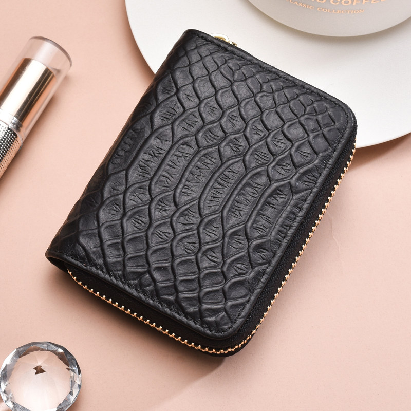 2021 new leather crocodile pattern multi-card card holder female credit card holder small card holder one-piece ID card holder