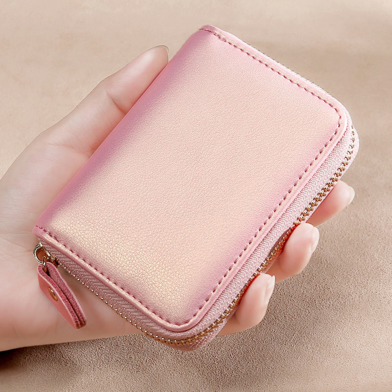 Genuine leather 2021 new women's style card bag small mini credit card cover card clamping multi-card document card bag tide