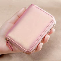 Leather 2021 new womens card bag small mini credit card holder card holder card card wave