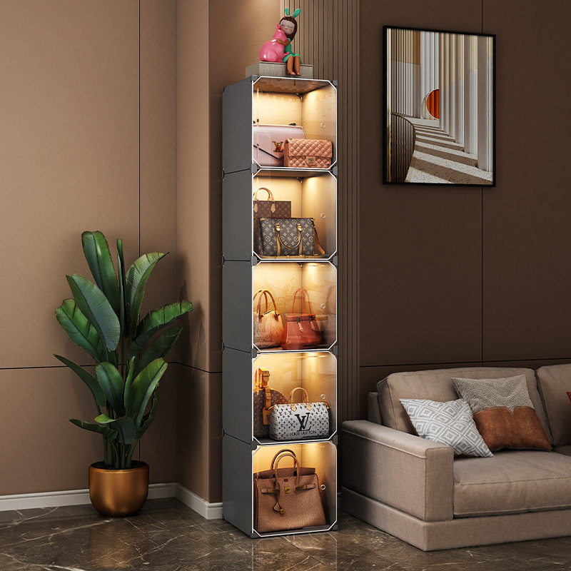Package containing shell-covered shell-covered shell-covered shell-covered shell-covered shelve leather bag cabinet storage case display case-Taobao
