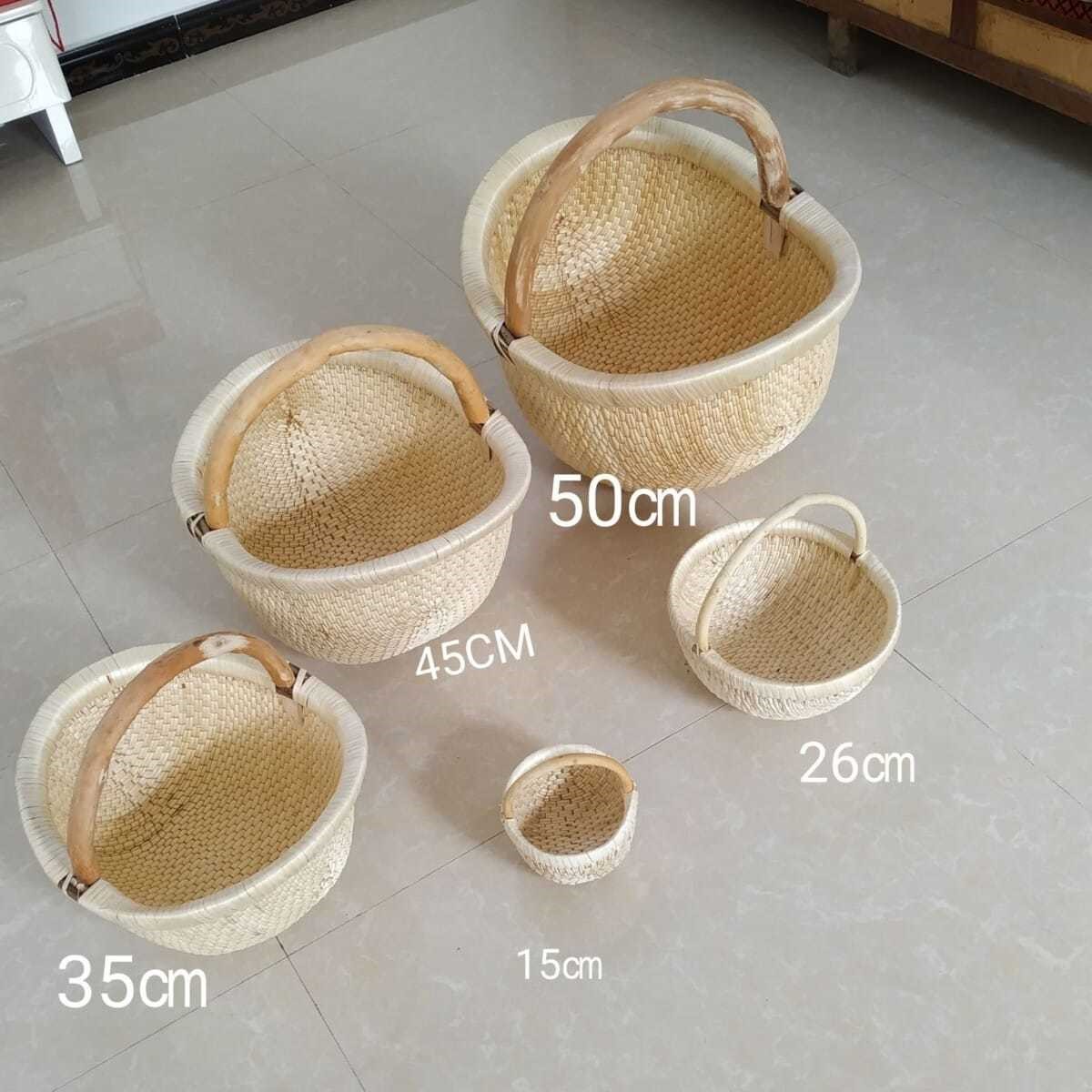 Dog mouth special basket hand-woven wicker basket basket storage basket basket loaf basket leisure farm steamed bread basket