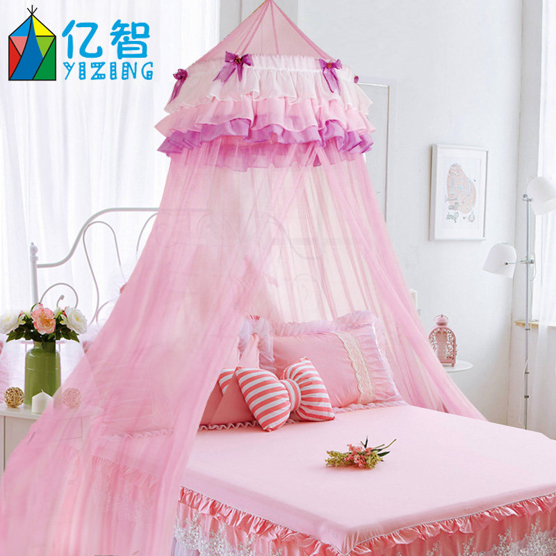 New Children Mosquito Nets Children Single Double Hanging Dome Girl Princess Landing Mosquito Net 1 2m1 5m Bed Universal