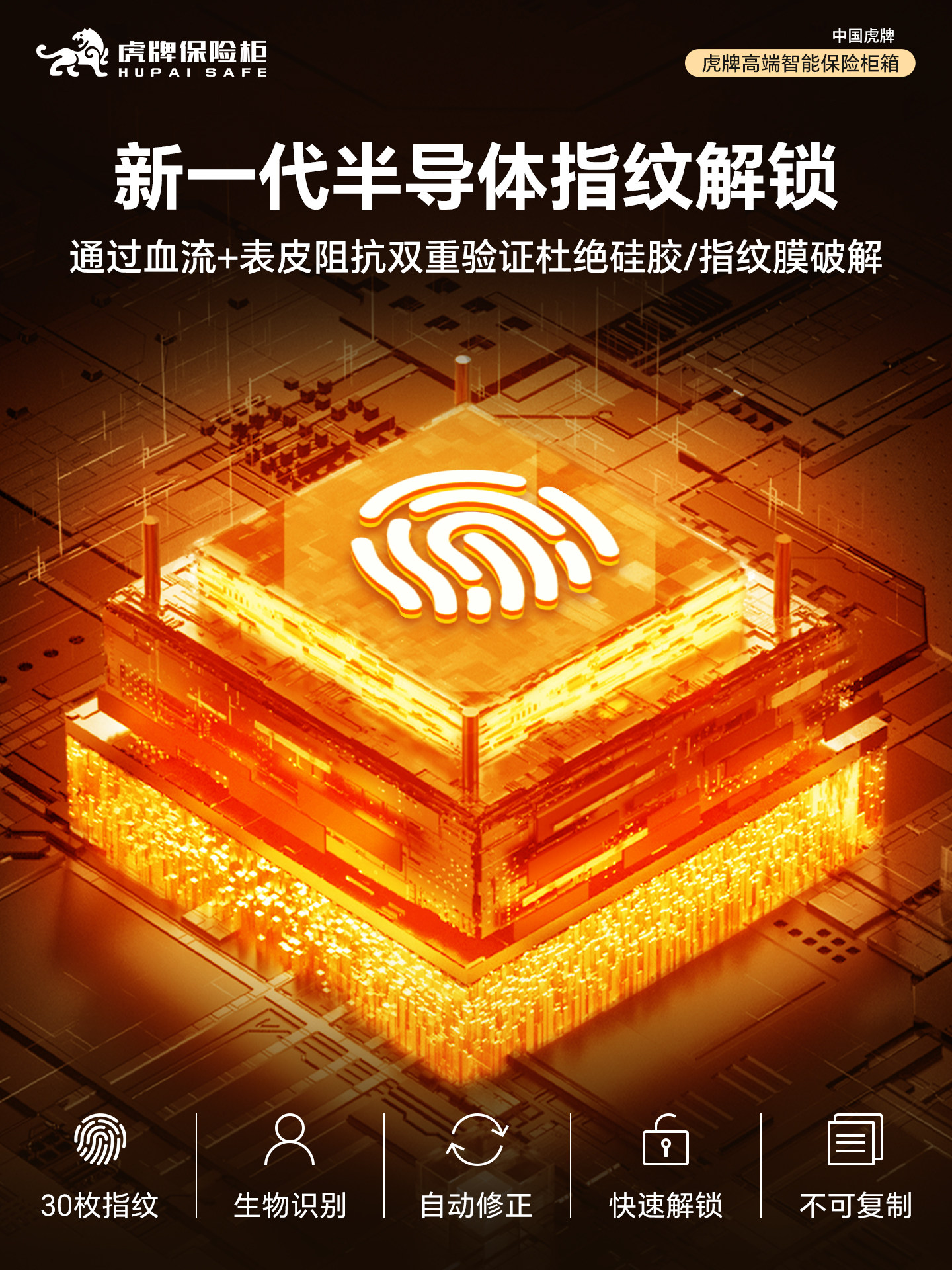 Tiger Brand Small Home Safe 25/35cm Fingerprint Wifi Virtual Password Business Trip Mode Wardrobe Embedded Hidden Integrated Invisible Safe Office Money Storage Safe