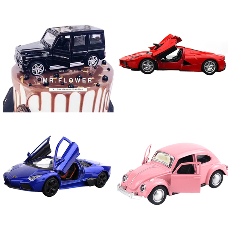 Male God Off-road Car Red Sports Car Pink Old Lord Car Cake Swing Piece Birthday Car Model Baking Decoration