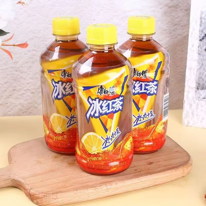 Master Kong Iced Black Tea 330ml Small Bottle Value Pack Summer Refreshing Lemon Flavor Beverage Whole Box Authentic Black Tea Drink