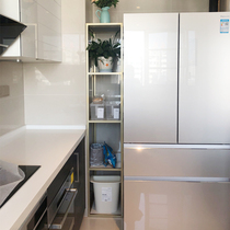 Nordic Marble Kitchen Shelving Ground Floor Multilayer Fridge Nip Slit Storage Rack Bathroom Free of perforated containing shelf