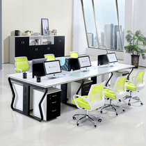 Foshan Ruitian office furniture 4 people office table and chairs combined modern staff table 6 personnel station computer desk