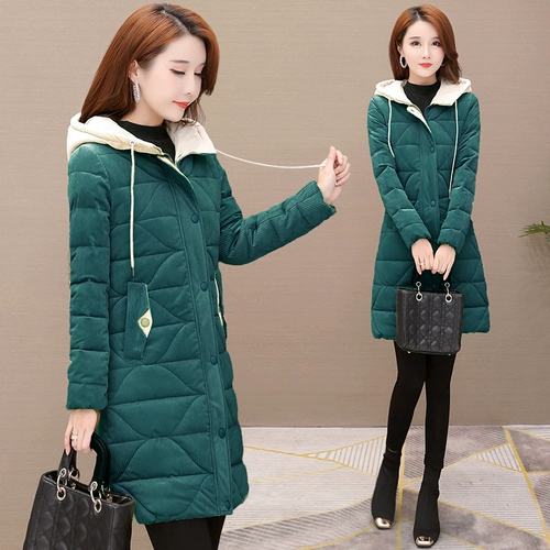 Зимний пуховик, куртка, приталенный корсет, коллекция 2021, городской стиль, в корейском стиле, подходит для подростков