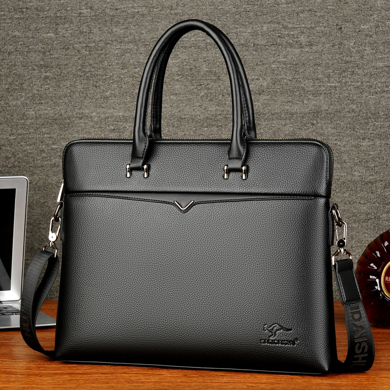 Saatchi kangaroo leather men's bag handbag men's cowhide messenger bag hand-held shoulder bag business briefcase men
