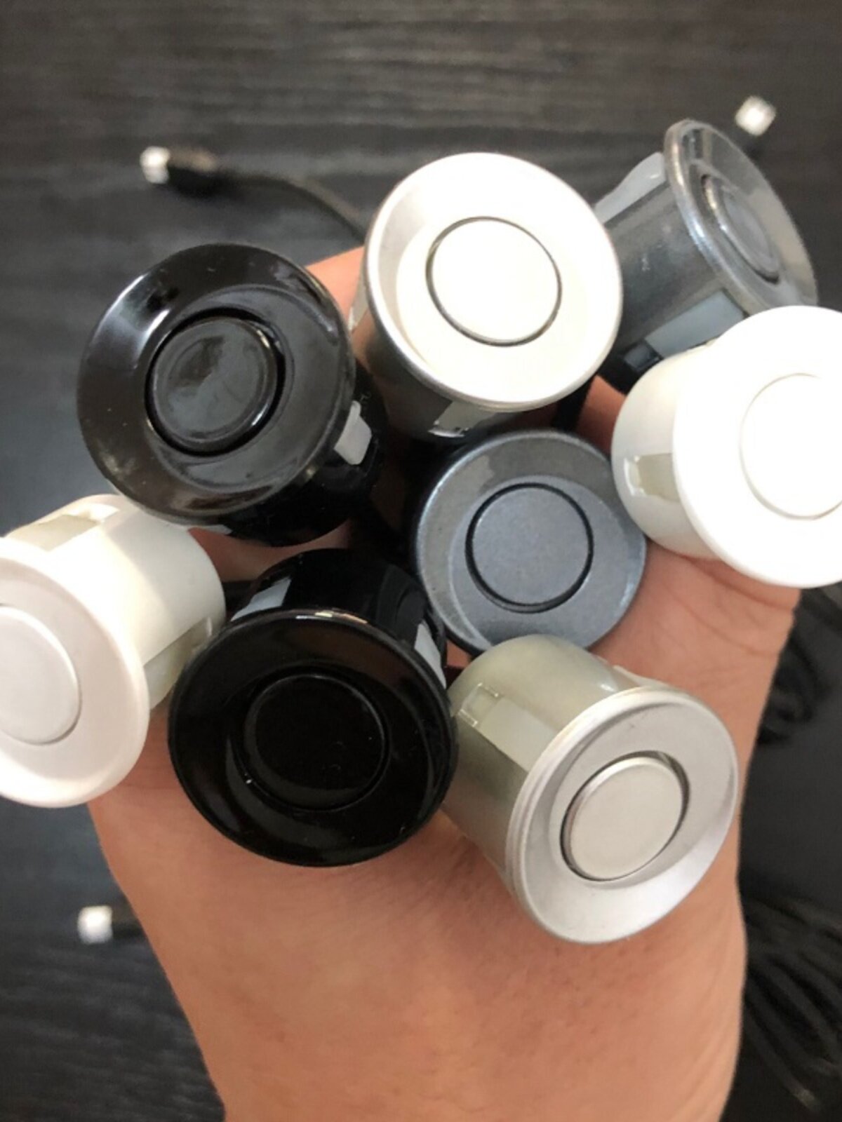 Car Reversing Radar with Original Factory Probe, Universal Model for Trucks and Cars, Front and Rear Radar, White, Black, Silver, Red, Blue