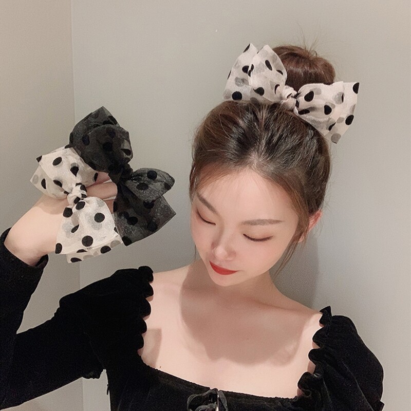 Head Flowers Summer Temperament Wave Dot Hair Knot 2021 New Delicate Senior Korea 100 Hitch Girl Grown-up Flowers