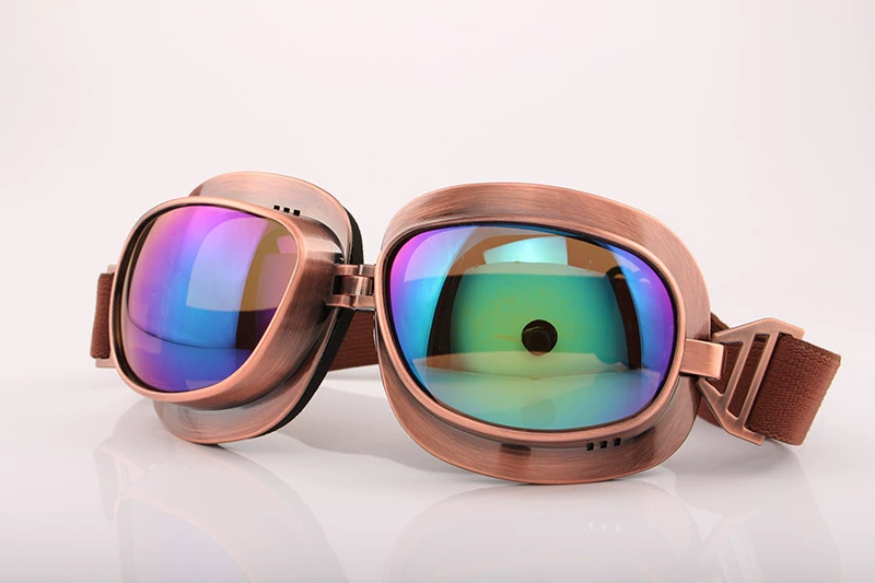 Retro Harley Goggles Xe máy Chống bụi Kính Xe Điện Cưỡi Thời tiết Kính Đồng Gương trang trí - Xe máy Rider thiết bị