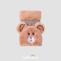 Half finger gloves female winter warm winter plus velvet cute winter students Korean version of Japanese cartoon thickened cold