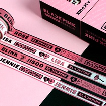 BLACKPINK PERIPHERAL LISA ROSE JENNIE JISOO WASHI TAPE DIY HAND ACCOUNT STICKER SET