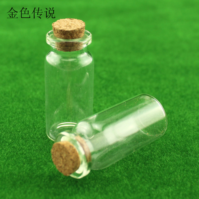 Wooden cork glass bottle 10ml pudding bottle mini container bottle lucky star bottle DIY house model decoration bottle