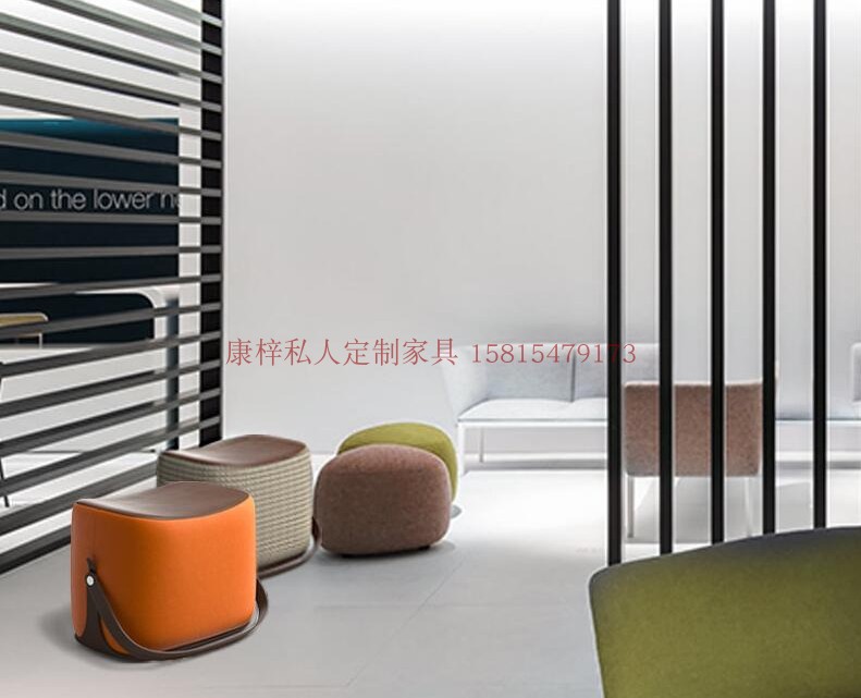 Kangxi đồ nội thất thiết kế tổng thể hình yên ngựa Ottoman Thiết kế tổng thể ghế cao cấp vải phong cách - Đồ nội thất thiết kế sofa nỉ