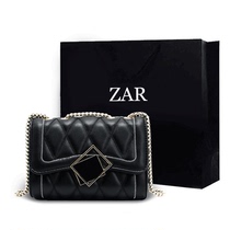 European station womens bag 2022 new slanted satchel mesh red 100 hitch lattice chain small square bag single shoulder genuine leather small bag woman