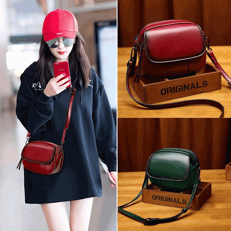 The new style of new trend - fashioned and single shoulder retro - leather bag on the bag of small bag girl slug
