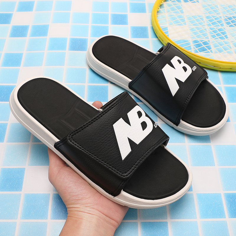 Summer Breathable Soft-Soled Slippers, Versatile Men's Black Outdoor Non-Slip Sandals, Sports Flip-Flops, Beach Slippers