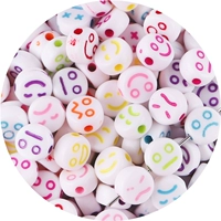 Эмотики белый цвет персонажи 200 штук/сумка