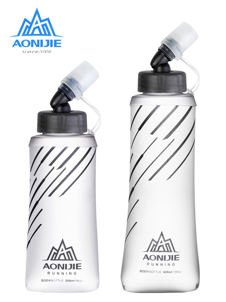 Sports soft kettle TPU silicone mouthpiece soft water bag fitness running water cup foldable outdoor trail running water bag