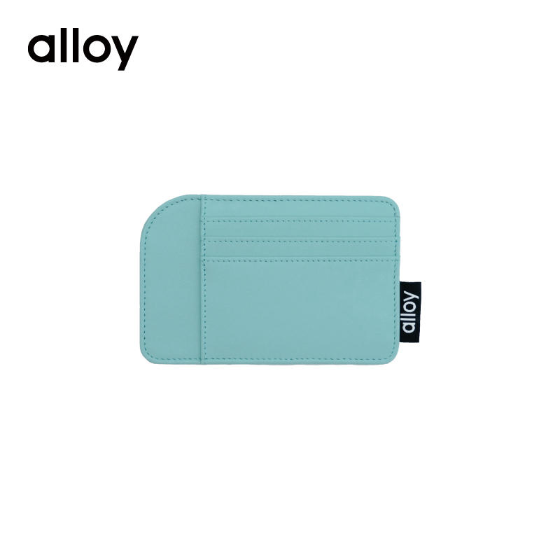 alloy Leji cowhide texture multi-card double-sided fashion card holder trendy simple coin clip