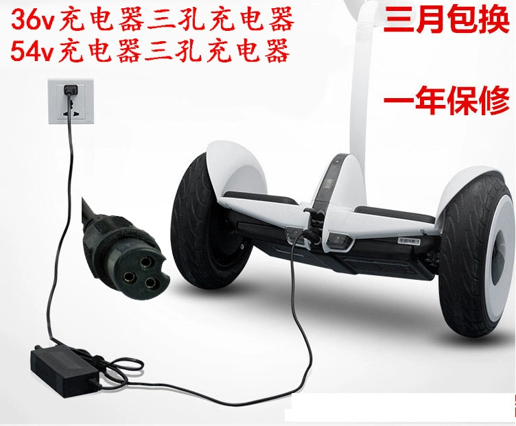 Bộ sạc cân bằng điện cho xe ba lỗ cắm có dây vạn năng mini 9th cân bằng xe 54v 36v sạc - Smart Scooter