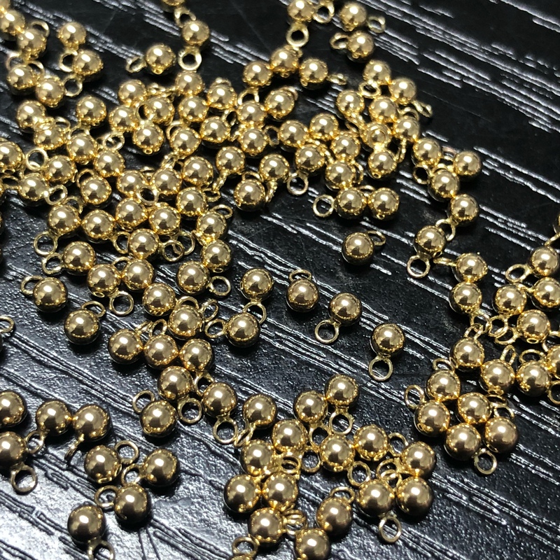 Pure 18K Gold Small Bell Light Bulb Pendant 2.5Mm3Mm-10Mm Hollow Non-Ringing Au750 Gold DIY Accessories